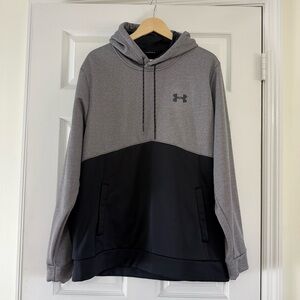 Under Armour Loose Men's Gray and Black Hoodie Sweatshirt XL